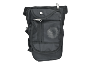 Black Thigh Bag, Leg Bag Canvas