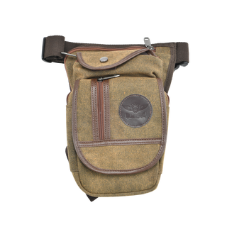 Brown Thigh Bag, Leg Bag Canvas