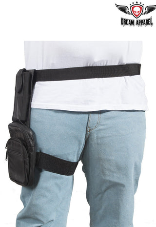 Dream Apparel Premium Leather Thigh Bags With Gun Pocket