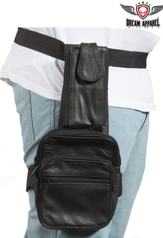 Dream Apparel Premium Leather Thigh Bags With Gun Pocket