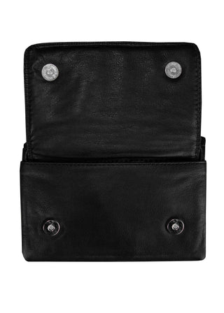 Dream Apparel Belt Bag  Leather Silver And Purple Skull and Studs