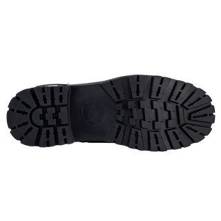 Dream Apparel Men's Motorcycle Riding Boots Waterproof Black Faux Leather Side Zipper Low Heel