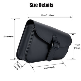 Dream Apparel Swing Arm Motorcycle Bag Left - Durable Black Swing Arm Bag Easy Installation