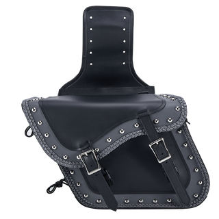 Dream Apparel PVC Motorcycle Saddlebag With Studs