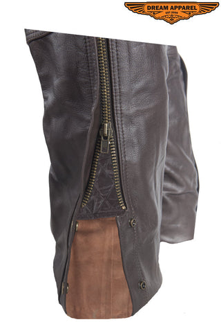 Brown Leather Chaps