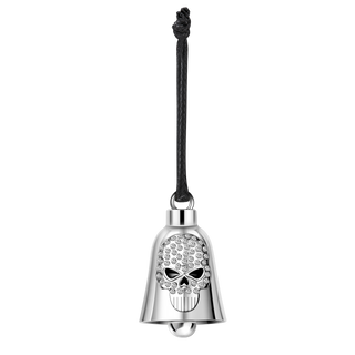 Dream Apparel Bling Bling Skull Motorcycle Bell Bling Bling Stones, for Good Luck and in 3-D, Light