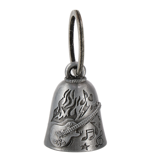Dream Apparel Flaming Guitar Motorcycle Bell, Good Luck and 3-D, Light Weight, Impact Resistant
