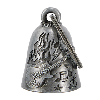 Dream Apparel Flaming Guitar Motorcycle Bell, Good Luck and 3-D, Light Weight, Impact Resistant