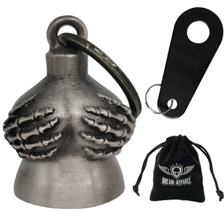 Dream Apparel Skeleton Hands on Boobies Motorcycle Bell, for Good Luck 3-D, Light Weight