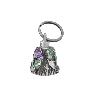 Dream Apparel Heart with Purple Rose 3D Motorcycle Bell Light Weight, Impact Resistant