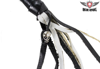 Dream Apparel Black & White Get Back Whip For Motorcycles