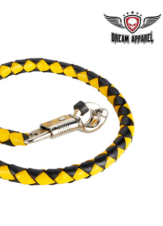 Dream Apparel Black And Yellow Fringed Get Back Whip With Pool Ball