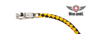 Dream Apparel Black And Yellow Fringed Get Back Whip With Pool Ball