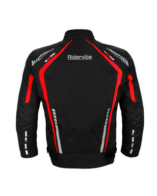 Dream Apparel Men's Nylon and Mesh Motorcycle Red Jacket