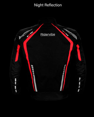 Dream Apparel Men's Nylon and Mesh Motorcycle Red Jacket