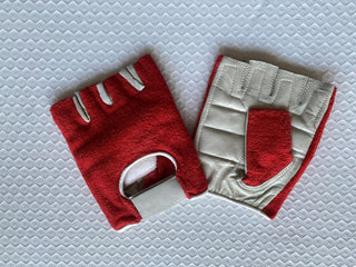 Dream Apparel Fingerless Red and White Gloves
