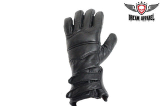 Dream Apparel Motorcycle Gloves With Lining & Hook and Loop Fastener