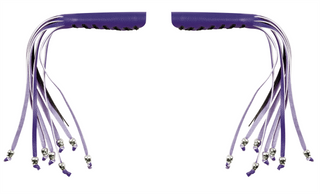 Dream Apparel Heavy Duty Motorcycle Skull Fringed Premium Purple Black Brake Clutch Lever Cover