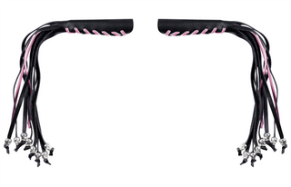 Dream Apparel Heavy Duty Motorcycle Skull Fringed Premium Black Pink Brake Clutch Lever Cover