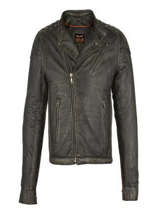 Dream Apparel Goat Leather Copper Tone Conceal Pockets Expansion Side Panels Motorcycle Jacket