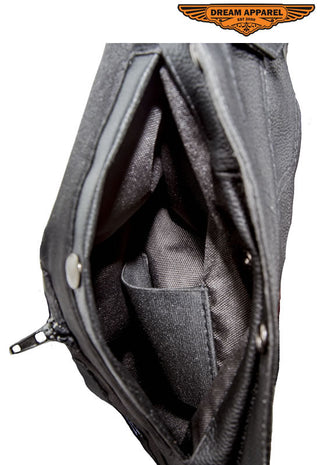 Dream Apparel Men's Motorcycle Vest With Concealed Carry Pockets