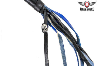 Dream Apparel Black & Blue Get Back Whip For Motorcycles 42"