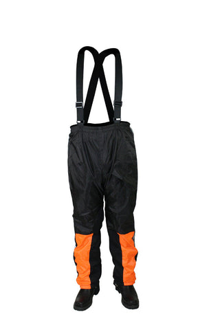 Dream Apparel Black/Orange Textile Two-Piece Rain Suit