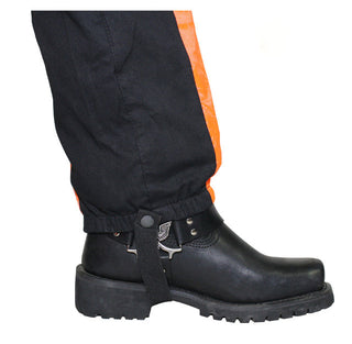 Dream Apparel Black/Orange Textile Two-Piece Rain Suit