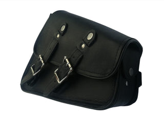 Premium Naked Leather Solo Swing Arm Bag Left Side