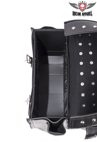 PVC Motorcycle Saddlebag With Universal Fitting & Studs