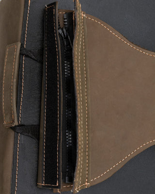 Genuine Vintage Brown Naked Leather Concealed Carry Saddlebag No-Studs