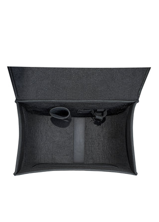 Dream Apparel Motorcycle Saddlebag Black PVC Classic Vintage Style, Weather-Resistant Saddlebag