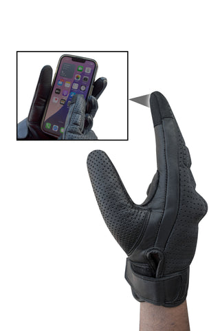Dream Apparel Black Breathable Gloves Hook & Loop Fastener For Added Grip