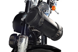 Dream Apparel 10" Plain PVC Motorcycle Tool Bag With 2 Roller Buckle Straps