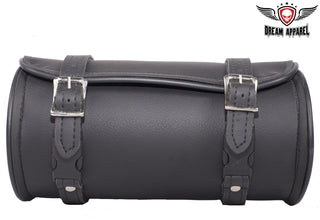 Dream Apparel 10" Plain PVC Motorcycle Tool Bag With 2 Roller Buckle Straps
