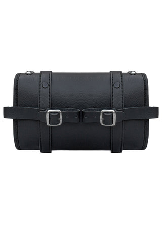 Dream Apparel Motorcycle Tool Bag Stylish Studs Design Secure Buckle Strap Universal Fit for Cruiser